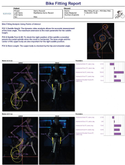 Bike Fitting Report